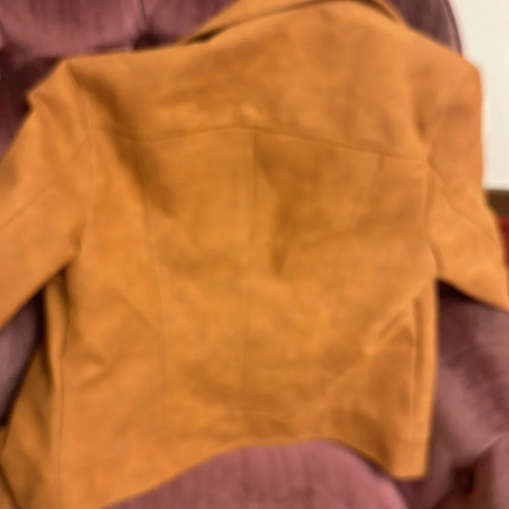 Forever 21 women’s light brown faux leather biker style size small jacket - Picture 3 of 5